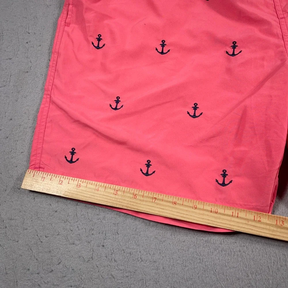 MaaMgic Swim Trunks Men‎ XXL Anchor Print  Shorts Coral Pink Beach Pool Summer